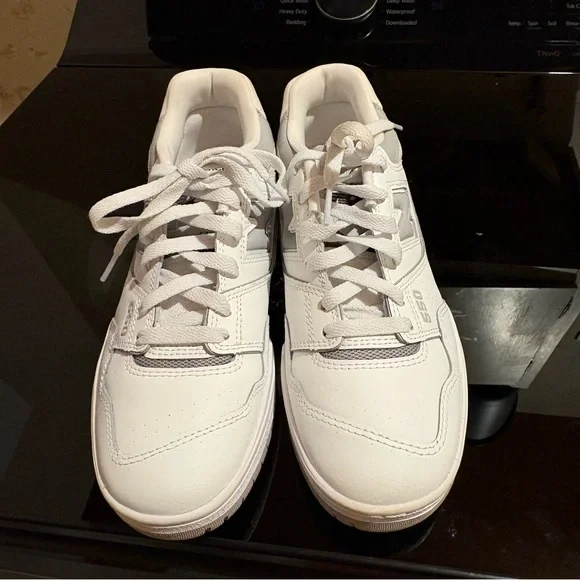 New Balance 550 White and Gray Sneakers - Picture 2 of 5